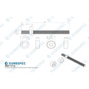 Eurospec - Back To Back Fixing Pack - 19mm Dia. Pull Handle - Satin PVD - BBF1019SPVD - Choice Handles