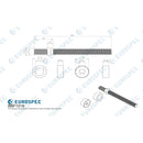 Eurospec - Back To Back Fixing Pack - 19mm Dia. Pull Handle - Satin Stainless Steel - BBF1019SSS - Choice Handles