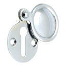 Prima - Covered Door Keyhole Escutcheon 41mm x 33mm - Bright Chrome - BC103