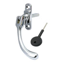 Prima - Locking Window Espagnolette Handle Right Handle 90mm - Bright Chrome - BC1423
