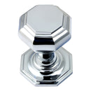 Prima - Octagonal Centre Door Knob - Bright Chrome - BC15A