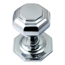 Prima - Octagonal Centre Door Knob - Bright Chrome - BC15B