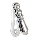Prima - Large Lady Door Keyhole Escutcheon Cover 71mm x 25mm - Bright Chrome - BC2013