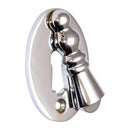 Prima - Oval Lady Door Keyhole Escutcheon Cover 50mm x 33mm - Bright Chrome - BC2014
