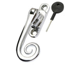 Prima - Monkey Tail Window Espagnolette Handles Right 110mm x 40mm - Bright Chrome - BC2028/RH