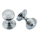 Prima - Concealed Fix Queen Ann Reeded Mortice Door Knob - Bright Chrome - BC2030