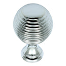 Prima - Reeded Cabinet Cupboard Knob - Bright Chrome - BC2039B