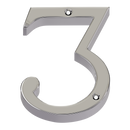 Prima - Door Numeral Screw Fix 76mm - Bright Chrome - BC219/3