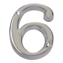 Prima - Door Numeral Screw Fix 76mm - Bright Chrome - BC219/6/9
