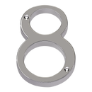 Prima - Door Numeral Screw Fix 76mm - Bright Chrome - BC219/8