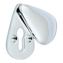 Prima - Pear Drop Covered Door Keyhole Escutcheon 44mm x 27mm - Bright Chrome - BC373