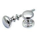 Prima - Mushroom Rim Door Knob - Bright Chrome - BC437