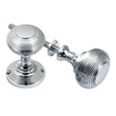 Prima - Reeded Rim Door Knob - Bright Chrome - BC439