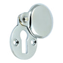 Prima - Covered Heavy Door Keyhole Escutcheon 42mm x 33mm - Bright Chrome - BC624