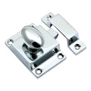 Prima - Cupboard Catch with Oval Knob 55mm x 40mm - Bright Chrome - BC899
