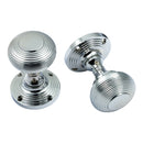 Prima - Queen Ann Reeded Mortice Door Knob - Bright Chrome - BC96