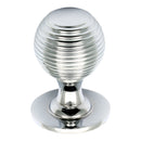 Prima - Reeded Cabinet Cupboard Knob - Bright Chrome - BC974