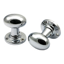 Prima - Oval Mortice Door Knob - Bright Chrome - BC98