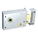 Prima - Door Rim Latch with Locking Snib 110mm x 82mm - Bright Chrome - BH1000BC