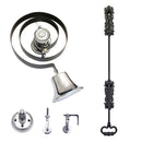 Prima - Butlers Bell with Black Iron Pull - Bright Chrome - BH1005BC