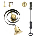 Prima - Butlers Bell with Black Iron Pull - Polished Brass - BH1005PB