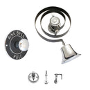 Prima - Butlers Bell with Shaped Oblong Embossed Pull - Bright Chrome - BH1007BC