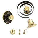 Prima - Butlers Bell with Shaped Oblong Embossed Pull - Polished Brass - BH1007PB