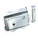 Prima - Door Fancy Rim Latch with Locking Snib Backset 79mm 125mm x 120mm - Bright Chrome - BH1010BC