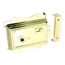 Prima - Door Fancy Rim Latch with Locking Snib Backset 79mm 125mm x 120mm - Electro Brass - BH1010PB