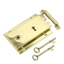 Prima - Door Heavy Cast Rim Lock Left 155mm x 105mm - Polished Brass - BH1012PB/LH