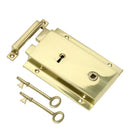 Prima - Door Heavy Cast Rim Lock Right 155mm x 105mm - Polished Brass - BH1012PB/RH