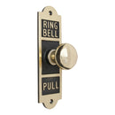 Prima - Shaped Oblong Embossed Pull for Butlers Bell 170mm x 50mm - Polished Brass - BH1014BPB