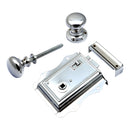 Prima - Door Fancy Rim Latch + Mushroom Rim Knob 125mm x 120mm - Bright Chrome - BH1017BC