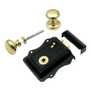 Prima - Door Fancy Rim Latch + Mushroom Rim Knob 125mm x 120mm - Polished Brass - BH1017BL