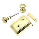 Prima - Door Fancy Rim Latch + Mushroom Rim Knob 125mm x 120mm - Polished Brass - BH1017PB