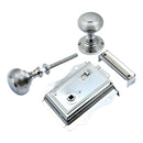 Prima - Door Fancy Rim Latch + Reeded Rim Knob 125mm x 120mm - Bright Chrome - BH1018BC