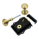 Prima - Door Fancy Rim Latch + Reeded Rim Knob 125mm x 120mm - Polished Brass - BH1018BL/PB