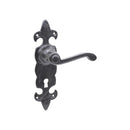 Spira Brass - Fleur De Lys Lever Handle - Matt Black - BI1101 - Choice Handles