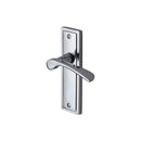 Heritage Brass Door Handle Lever Latch Boston Design Polished Chrome finish - BOS1010-PC - Choice Handles