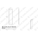Carlisle Brass - 200 X 40mm Square Cabinet Hardware Backplate 160mm C/C - Satin Brass - BP200SB - Choice Handles