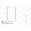 Carlisle Brass - 200 X 40mm Square Cabinet Hardware Backplate 160mm C/C - Satin Nickel - BP200SN - Choice Handles
