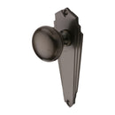 Heritage Brass Mortice Knob on Latch Plate Broadway Design Matt Bronze finish - BR1810-MB - Choice Handles