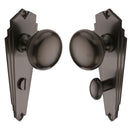 Heritage Brass Mortice Knob on Bathroom Plate Broadway Design Matt Bronze finish - BR1830-MB - Choice Handles