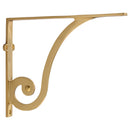 Heritage Brass Ornate Shelf Bracket 10'' x 8'' Satin Brass finish - BR2170 10-SB