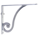 Heritage Brass Ornate Shelf Bracket 10'' x 8'' Satin Chrome finish - BR2170 10-SC