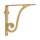 Heritage Brass Ornate Shelf Bracket 6'' x 5'' Satin Brass finish - BR2170 6-SB