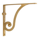 Heritage Brass Ornate Shelf Bracket 8'' x 6.5'' Satin Brass finish - BR2170 8-SB