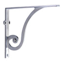 Heritage Brass Ornate Shelf Bracket 8'' x 6.5'' Satin Chrome finish - BR2170 8-SC