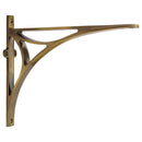 Heritage Brass Bridge Shelf Bracket 10'' x 8'' Antique Brass finish - BR2190 10-AT