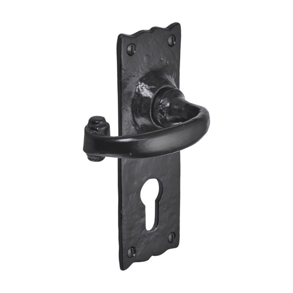 Spira Brass - Burford Lever Euro Cylinder Handles - Black - BR4002 - Choice Handles
